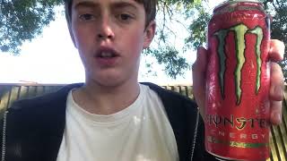 Energy drink review trying monster ultra watermelon [upl. by Frulla]