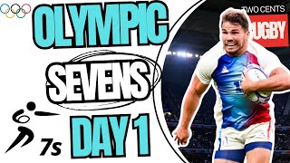 Olympic Rugby 7s Day 1  2024  Mens Sevens  Recap [upl. by Ecnarrot933]