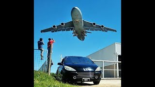 C5 Galaxy Landing RWY 36 [upl. by Ecinehs]