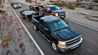 2012 Chevrolet Silverado 2500 vs 2012 Ford F250 Super Duty 2012 Ram 2500  CAR and DRIVER [upl. by Yeslek488]