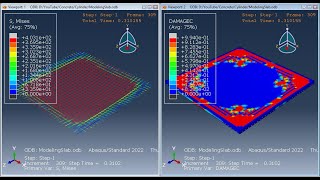 Abaqus Tutorial Modeling Of Reinforced Concrete Slab using Concrete Plasticity Materials model [upl. by O'Gowan]