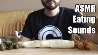 ASMR  Kifta Kebob Wrap Burek and Dolmas  Eating Sounds  No Talking [upl. by Viva]