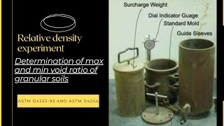 Geotechnical Engg 1 Soil Mechanics  Relative Density of Soil [upl. by Ima]