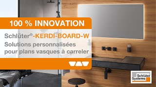 KERDI BOARD W Solutions personnalisées pour plans vasques à carreler [upl. by Atsirak]