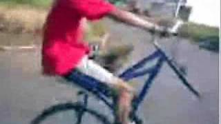 Wheelie without front wheel in a bike [upl. by Herzel]