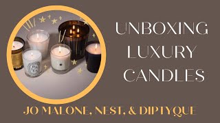 UNBOXING Luxury Candles  Jo Malone Nest amp Diptyque [upl. by Anissa]