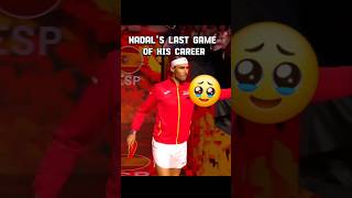 Nadals Last Game 😭 tennis tennismatch nadal legend edit [upl. by Yasibit]