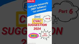 CU CVAC 1st sem Environmental Studies Suggestion 2024ENVS Syllabus 1st sem 202324 [upl. by Nosimaj]