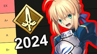 FateGrand Order – Saber Tier List 2024 [upl. by Anahcar]