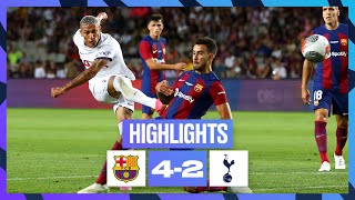 BARCELONA 42 TOTTENHAM HOTSPUR  HIGHLIGHTS [upl. by Naujled]