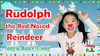 Rudolph the RedNosed Reindeer with Lyrics Actions Movements  Kids Christmas Song  Sing Along [upl. by Vlada]