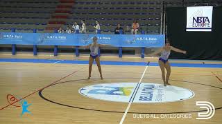 NBTA Europe Competition Twirling Lignano 2019 Duet Junior  Grizzetti Rattazzi  Italy [upl. by Onyx839]