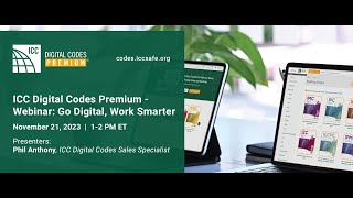 Webinar ICC Digital Codes Premium [upl. by Saberhagen]