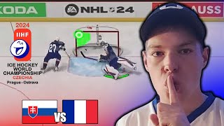 MS v hokeji 2024  Slovensko  Francúzsko NHL 24 [upl. by Kciwdahc944]