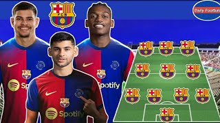 Barcelona Potential XI With Transfer Targets 💥 Barcelona Transfers Rumours 2025 🙀 [upl. by Lynnea]