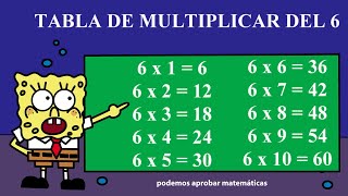 Método fácil para aprender la tabla del 6 Aprobar matemáticas [upl. by Wyndham]