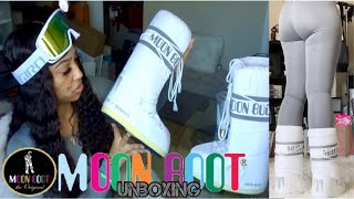 Authentic Moon Boots Unboxing  PERFECT WinterSnow Boots [upl. by Gabbi]