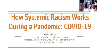 Tricia Rose quotHow Systemic Racism Works During a Pandemic COVID19quot [upl. by Jahdai]