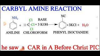 TRICK TO REMEMBER CARBYL AMINE REACTIONCARBYL AMINE REACTIONISOCYANIDE TEST [upl. by Nageam566]