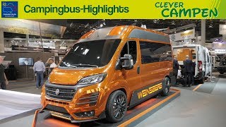 Die CampingbusHighlights des Caravan Salons Düsseldorf 2018  Clever Campen [upl. by Jannelle]