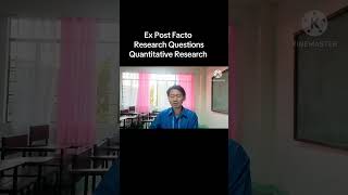 Ex Post Facto Research Questions research [upl. by Liesa]