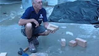 How to use a club hammer and brick bolster to split bricks [upl. by Joacima]