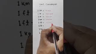 Unit Conversion  Length Measurement Unit  shorts [upl. by Fagin]