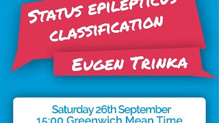 YES ILAE Webinars 2020  Prof Eugen Trinka  Status epilepticus classification [upl. by Vincenta]