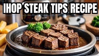 QUICK IHOP STEAK TIPS RECIPE  IHOP BEEF TIPS EASY ONEPOT NINJA FOODI XL PRESSURE COOKER STEAK BITES [upl. by Valtin123]