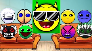 ALL FIRE IN THE HOLE react to Themselves  Geometry Dash  Food  Battery  Phone Ringtones Meme [upl. by Esimehc134]