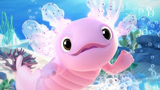 New Fingerlings Baby Axolotls swim light up and respond to your touch [upl. by Ahseila176]