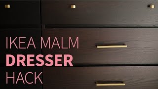 IKEA MALM dresser hack  How to [upl. by Yrok914]