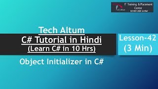 Object Initializer in C  C Tutorial in Hindi  Lesson  42 [upl. by Irrek120]