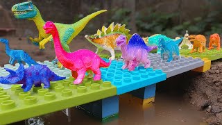 Jurassic World Unboxing Review Asmr Colorful Dinosaur Sound amp Lights Action Trex Triceratops Giga [upl. by Materi506]