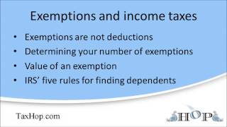 Exemptions and income taxes [upl. by Nylekcaj202]