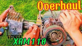 Honda XRM110 Engine OverhaulingPistonPiston ringHead installationPano BuhayenBuohin ang XRM 110 [upl. by Odrareve]