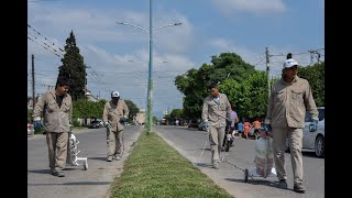 Reforestan la avenida Martín Berho levantan basurales y podan árboles en Villa 9 de Julio [upl. by Afirahs]