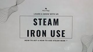 How to use Steam Iron [upl. by Fillbert]