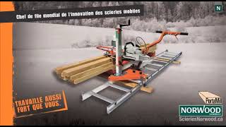 Scierie Mobile pour Tronçonneuses  PortaMill PM14 de Scieries Norwood  Industries Renaud Gravel [upl. by Ailisec]