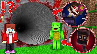 JJ amp Mikey Found LONGEST Scary JENNY and CORRUPTED MIMIC At Night in Minecraft  Maizen JJ Mikey [upl. by Demodena]