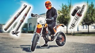 PRÉPARER UN SUPERMOTARD  EP4  PRÉPA FOURCHE ET AMORTISSEUR [upl. by Dareen]