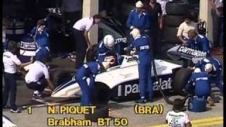 HD Very first refuelling pitstop in F1 Piquet 1982 LIVE COMMENTARY [upl. by Tung]