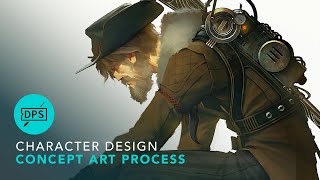 Character Design Concept Art Process  Professional Workflow [upl. by Rozalin]