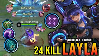 Layla Perfect SAVAGE Insane One Shot Damage Build  Build Top 1 Global Layla  MLBB [upl. by Kcirrek274]