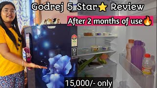 Godrej 180L 5 Star⭐ Refrigerator Review After 2 months of use😱  Amazing Fridge  Best brand ❤ [upl. by Solis]