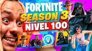 REACCIONANDO A LA TEMPORADA 3 Y PASE DE BATALLA NIVEL 100 TODO COMPRADO EN FORTNITE  TheGrefg [upl. by Ylrahc779]