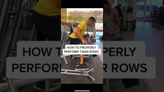 How to Properly Use The TBar Row Machine Exercise Demonstration [upl. by Kreiner]