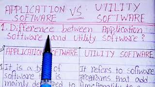 Application software vs utility softwaredifference between application software amp utility software [upl. by Zoarah378]