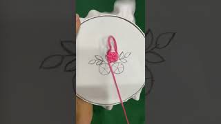 Gorgeous Embroidery Rose Design Stitch Rose shorts shortvideo embroidery stitch [upl. by Stevenson]