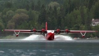 Martin JRM Mars quotHawaii Marsquot Water Bomber Approach and Landing [upl. by Aihsenot414]